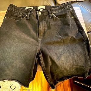 UNIVERSAL THREAD BLACK Hugh Rise Bermuda Denim Shorts SIZE 18W